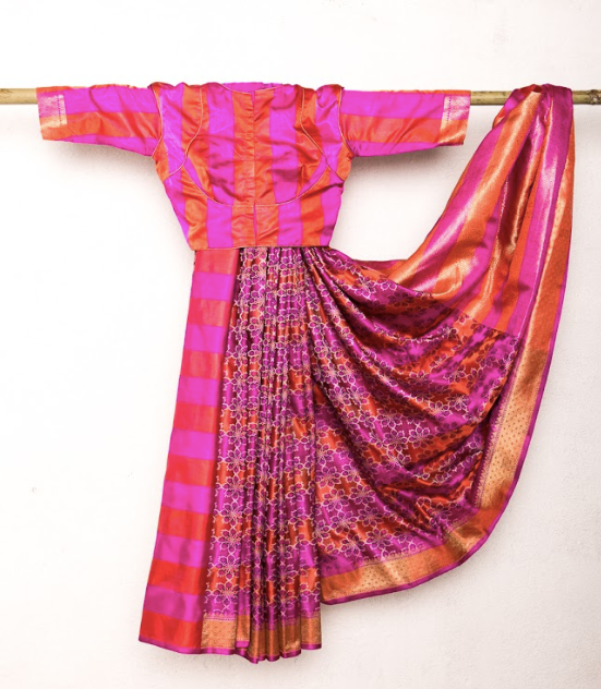 Calantha's Rani Pink Banarasi
